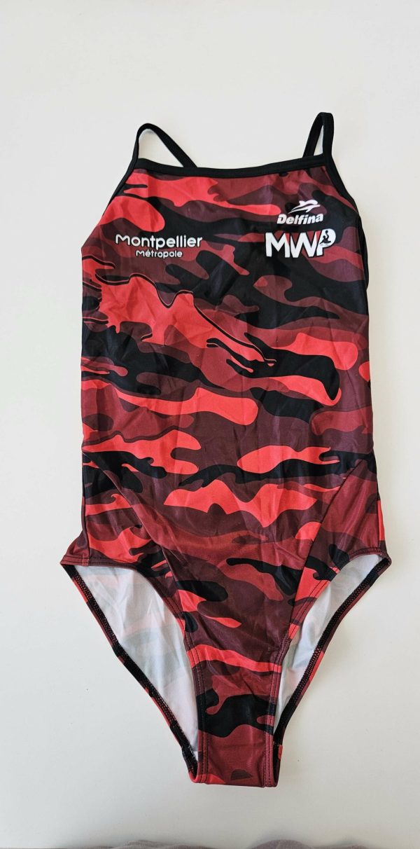 maillot de bain femme rouge verso