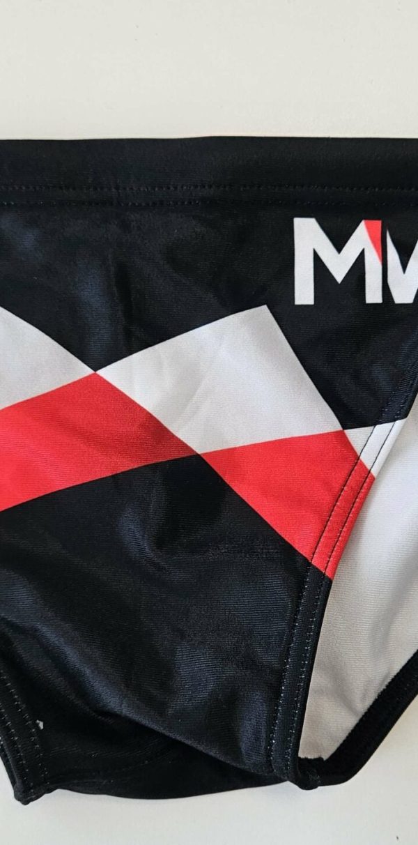 maillot de bain homme rouge et blanc recto