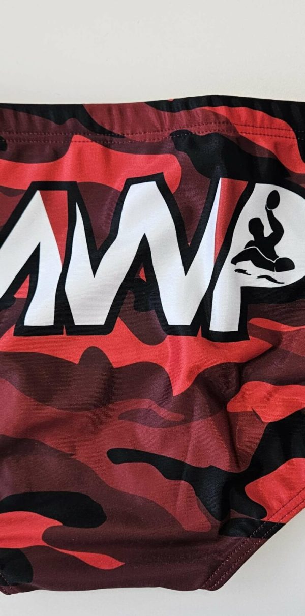 maillot de bain homme rouge verso